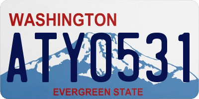 WA license plate ATY0531