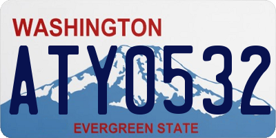 WA license plate ATY0532
