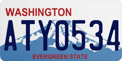 WA license plate ATY0534