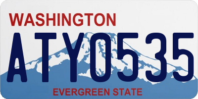 WA license plate ATY0535