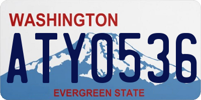 WA license plate ATY0536