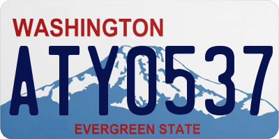 WA license plate ATY0537