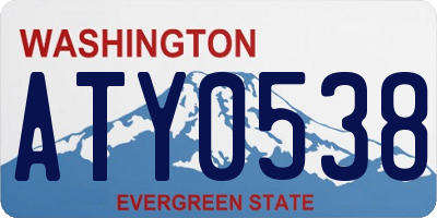WA license plate ATY0538