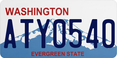WA license plate ATY0540