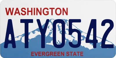 WA license plate ATY0542
