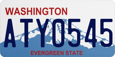 WA license plate ATY0545
