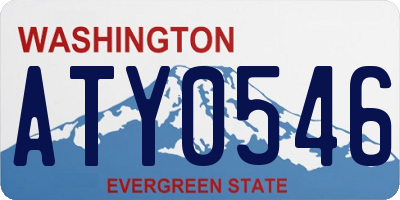WA license plate ATY0546