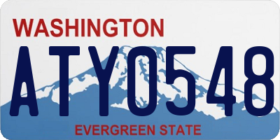 WA license plate ATY0548