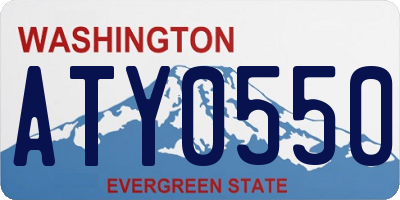 WA license plate ATY0550