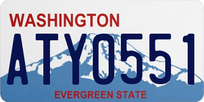 WA license plate ATY0551