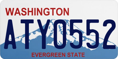 WA license plate ATY0552