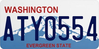 WA license plate ATY0554
