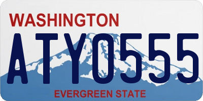 WA license plate ATY0555