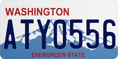 WA license plate ATY0556