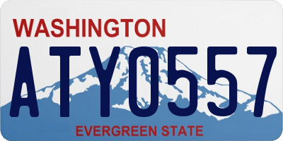 WA license plate ATY0557