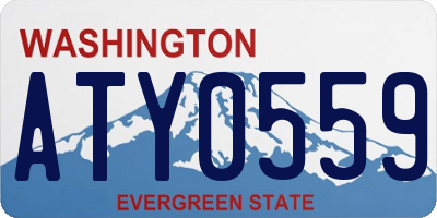WA license plate ATY0559