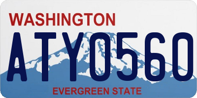 WA license plate ATY0560