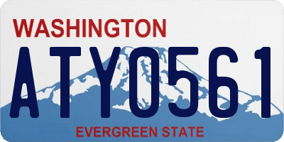 WA license plate ATY0561