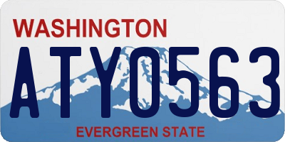 WA license plate ATY0563