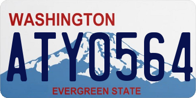 WA license plate ATY0564
