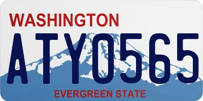 WA license plate ATY0565