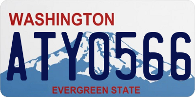 WA license plate ATY0566