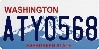 WA license plate ATY0568