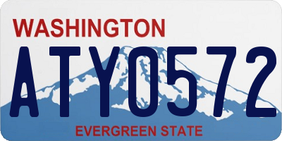 WA license plate ATY0572