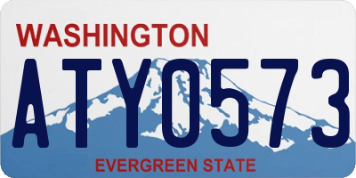 WA license plate ATY0573