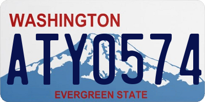 WA license plate ATY0574