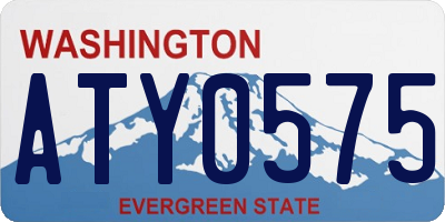 WA license plate ATY0575