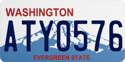 WA license plate ATY0576