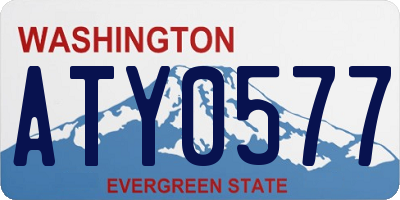 WA license plate ATY0577