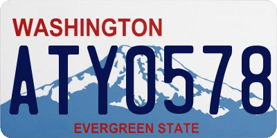 WA license plate ATY0578
