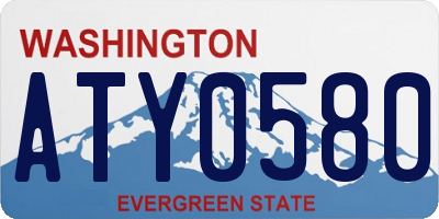 WA license plate ATY0580