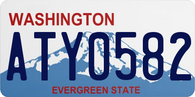 WA license plate ATY0582
