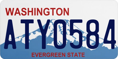 WA license plate ATY0584