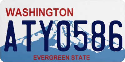 WA license plate ATY0586