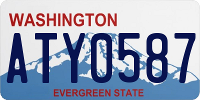 WA license plate ATY0587