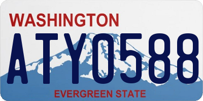 WA license plate ATY0588