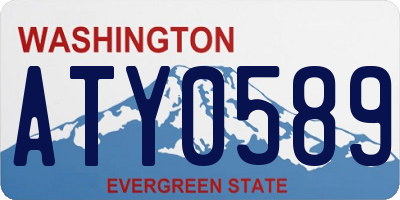 WA license plate ATY0589