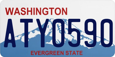 WA license plate ATY0590