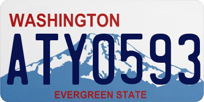 WA license plate ATY0593
