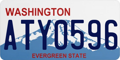 WA license plate ATY0596