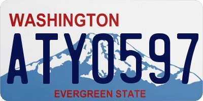 WA license plate ATY0597