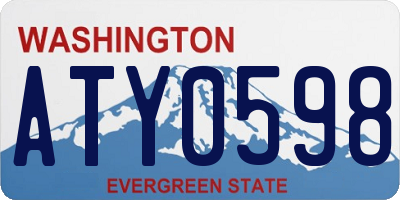 WA license plate ATY0598