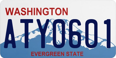 WA license plate ATY0601