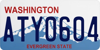 WA license plate ATY0604