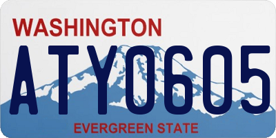 WA license plate ATY0605