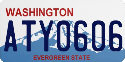 WA license plate ATY0606
